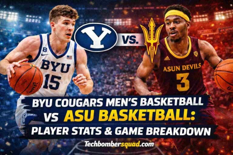 BYu cougars men's basketball vs asu basketball match player stats