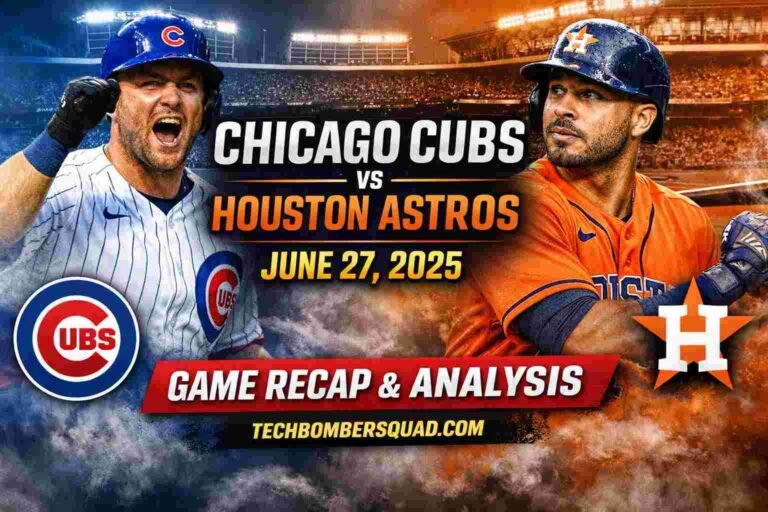Chicago Cubs vs Houston Astros Match Player Stats