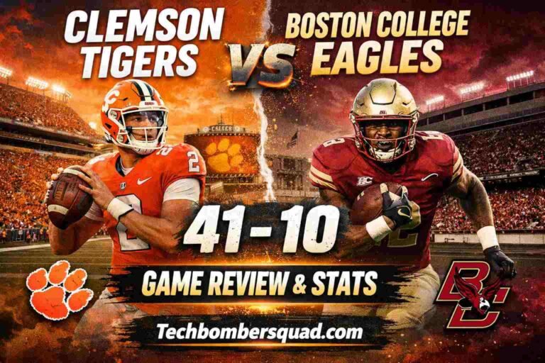 Clemson Tigers Football vs Boston College Eagles Football Stats