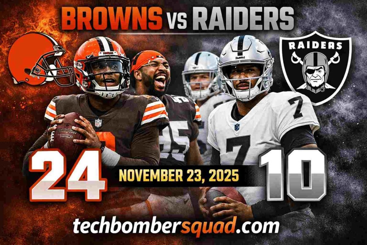 Cleveland Browns vs Las Vegas Raiders Match Player Stats