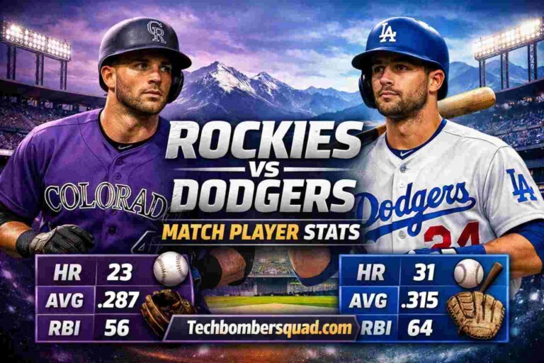 Colorado Rockies vs Dodgers Match Player Stats