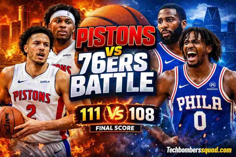 Detroit Pistons vs 76ers Match Player Stats