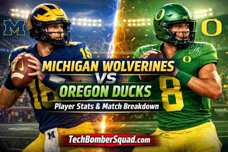 Michigan Wolverines Football Vs Oregon Ducks Football Match Player Stats
