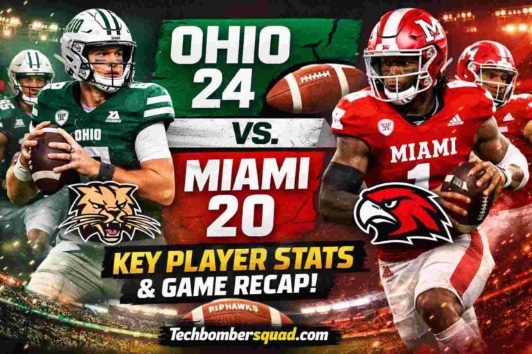 Ohio Bobcats Football Vs Miami Redhawks Football Match Player Stats