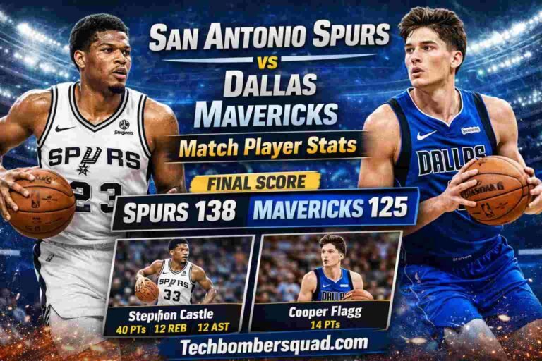 San Antonio Spurs vs Dallas Mavericks Match Player Stats