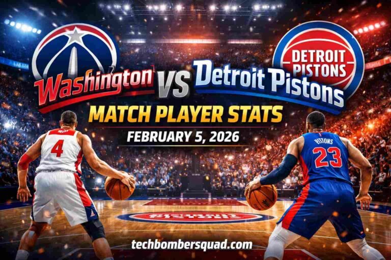 Washington Wizards vs Detroit Pistons Match Player Stats