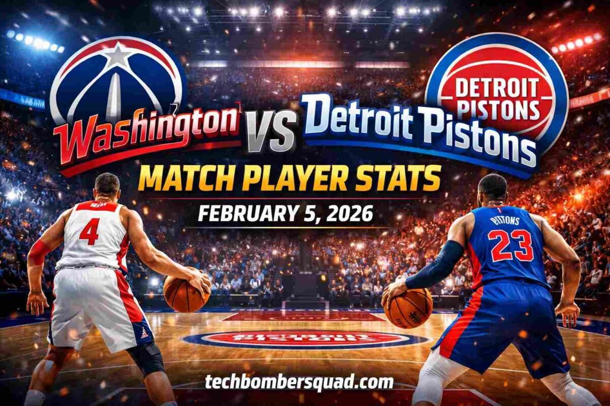Washington Wizards vs Detroit Pistons Match Player Stats