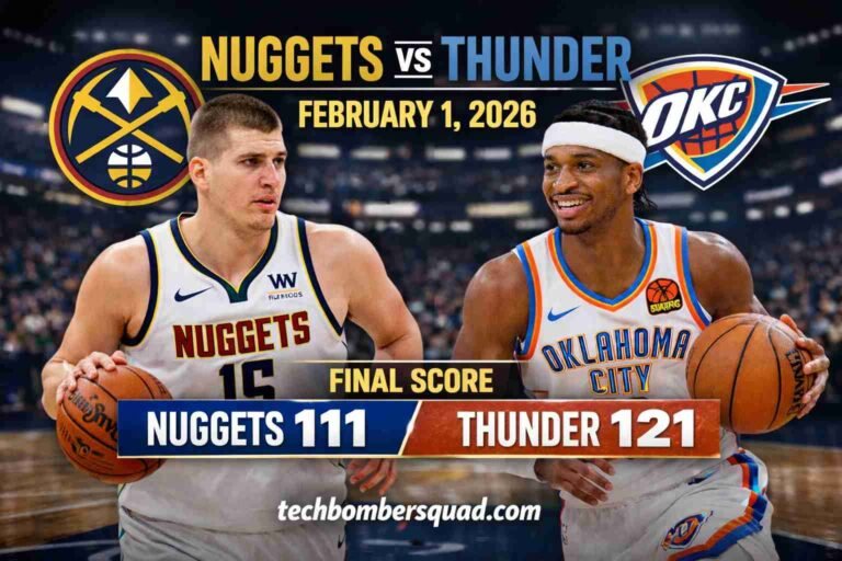 Denver Nuggets vs Oklahoma City Thunder Match Player Stats