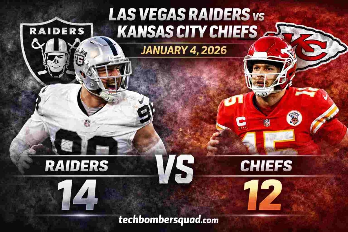 Las Vegas Raiders vs Kansas City Chiefs Match Player Stats