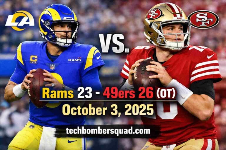 Los Angeles Rams vs 49ers Match Player Stats