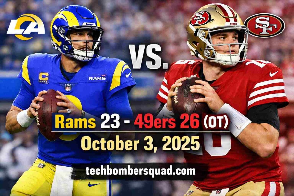 Los Angeles Rams vs 49ers Match Player Stats