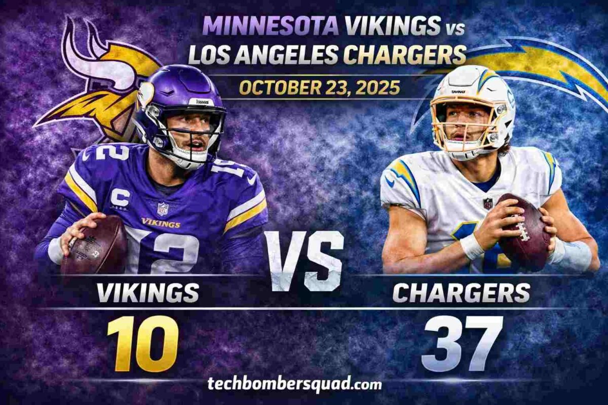 Minnesota Vikings vs Chargers Match Player Stats