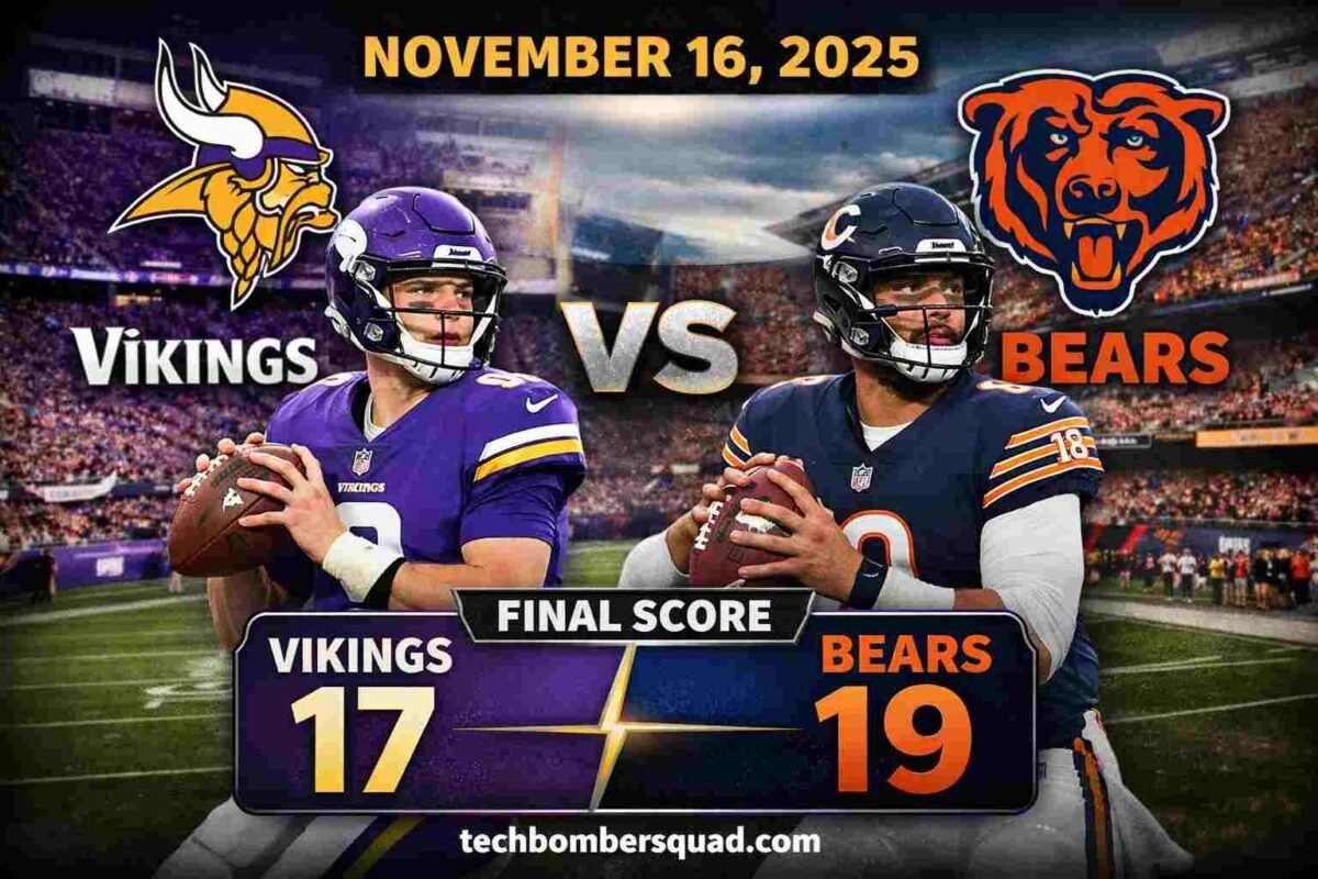 Minnesota Vikings vs Chicago Bears Match Player Stats