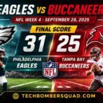 Philadelphia Eagles vs Tampa Bay Buccaneers Match Player Stats
