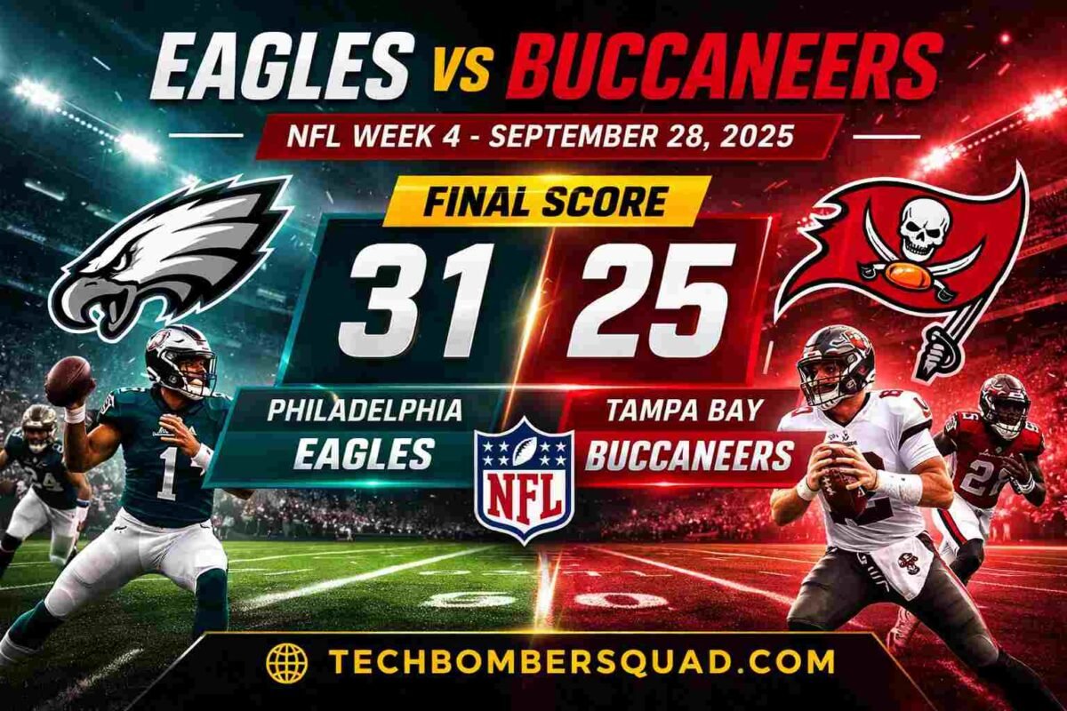 Philadelphia Eagles vs Tampa Bay Buccaneers Match Player Stats