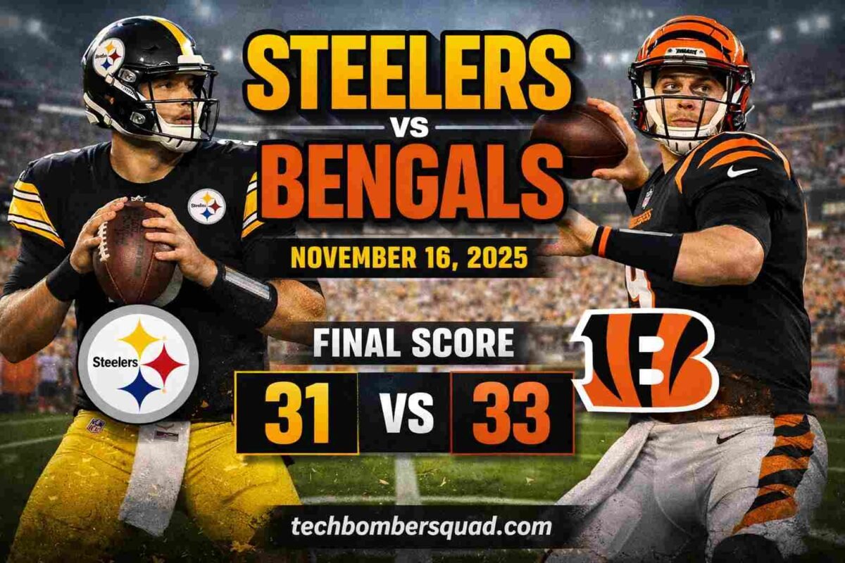 Steelers vs Bengals Match Player Stats
